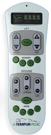 Tempurpedic shop remote control